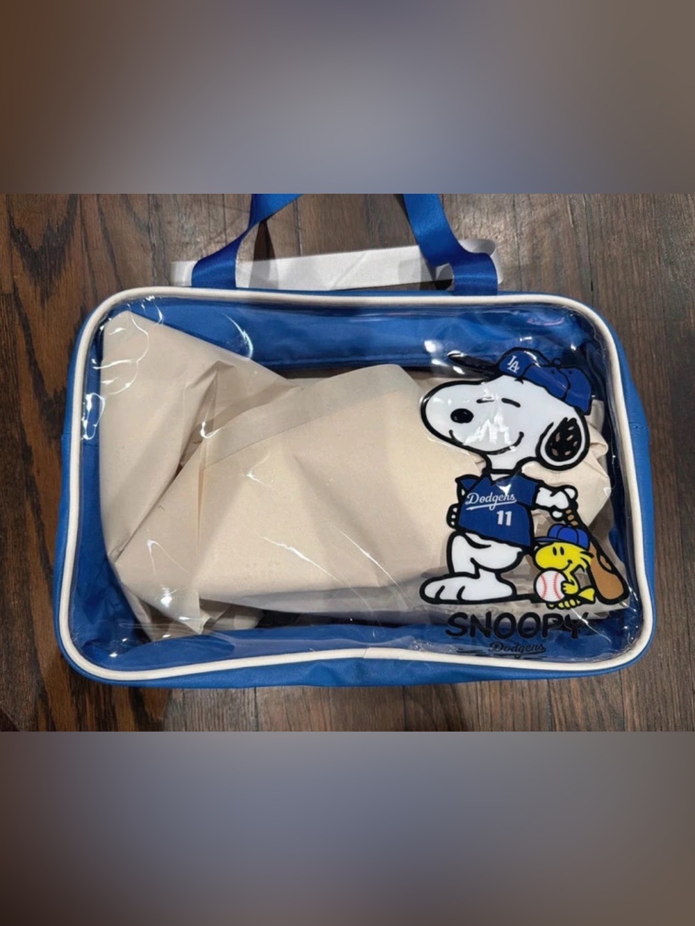 Dodgers snoopy clear bag